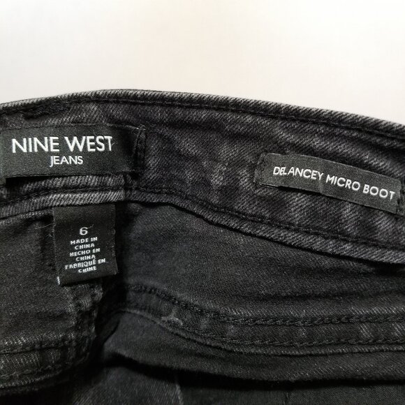Nine West jeans 6 Delancey Micro Boot cut bootcut denim stretch DNWB1726-BLK - Picture 11 of 12